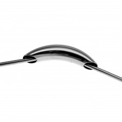 40cm Choker - Gepolijst RVS - Slangenketting met Gebogen Buishanger