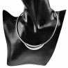 40cm Choker - Gepolijst RVS - Slangenketting met Gebogen Buishanger