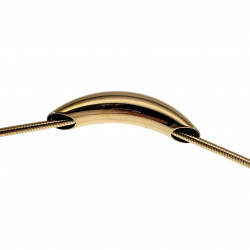 40cm Choker - Verguld RVS - Slangenketting met Gebogen Buishanger