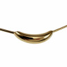 40cm Choker - Verguld RVS - Slangenketting met Gebogen Buishanger