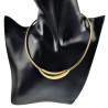 40cm Choker - Verguld RVS - Slangenketting met Gebogen Buishanger