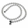 47cm x 8mm Ketting Dames - Choker - RVS - Gebroken Witte Natuurlijke Schelp Parelsketting - Halsketting