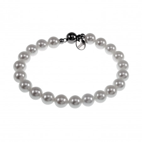 17cm x 8mm Gebroken Witte Natuurlijke Schelp Parelsarmband Dames