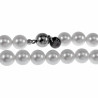 47cm x 10mm Ketting Dames - Choker - RVS - Gebroken Witte Natuurlijke Schelp Parelsketting - Halsketting