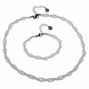 RVS - Gevlochten Witte Natuurlijke Schelp Parelsarmband 19cm Tot 23cm