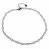 RVS - Gevlochten Witte Natuurlijke Schelp Parelsketting 46cm tot 51cm
