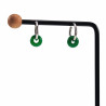∅16mm Oorringen met Maleisische Jade Stenen - Gepolijst RVS- Dames