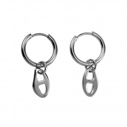 Dames Gepolijst RVS - Asymmetrische Platte Schakelketting 52cm tot 56cm