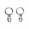 Dames Gepolijst RVS - Asymmetrische Platte Schakelketting 52cm tot 56cm