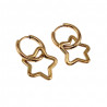 Dames Verguld RVS Oorringen met Asymmetrische Sterhanger ∅14mm x 2mm