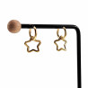 Dames Verguld RVS Oorringen met Asymmetrische Sterhanger ∅14mm x 2mm