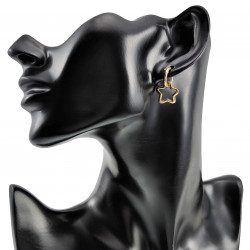 Dames Verguld RVS Oorringen met Asymmetrische Sterhanger ∅14mm x 2mm