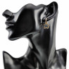 ∅14mm x 2mm Oorbellen Dames -  Verguld RVS - Oorringen met Asymmetrische Sterhanger