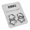 Dames RVS Oorringen met Asymmetrische Sterhanger ∅14mm x 2mm