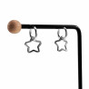 Dames RVS Oorringen met Asymmetrische Sterhanger ∅14mm x 2mm