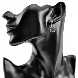 Dames RVS Oorringen met Asymmetrische Sterhanger ∅14mm x 2mm