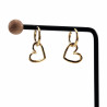 Dames Verguld RVS Oorringen met Asymmetrische Harthanger ∅16mm x 2mm