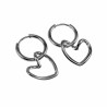 Dames RVS Oorringen met Asymmetrische Harthanger ∅16mm x 2mm