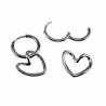 Dames RVS Oorringen met Asymmetrische Harthanger ∅16mm x 2mm