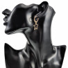 ∅16mm Oorbellen Dames - Verguld RVS - Oorringen met Ster Hanger