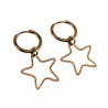 ∅16mm Oorbellen Dames - Verguld RVS - Oorringen met Ster Hanger