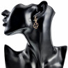 Dames Verguld RVS Oorringen met Klavertje Vier Hanger ∅14mm x 2mm