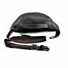 Grote Heuptasje Unisex - Zwart-Bruin Rundleer - Informal Crossbodytas