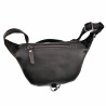 Grote Heuptasje Unisex - Zwart-Bruin Rundleer - Informal Crossbodytas