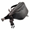 Grote Heuptasje Unisex - Zwart-Bruin Rundleer - Informal Crossbodytas