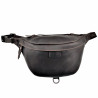 Grote Heuptasje Unisex - Zwart-Bruin Rundleer - Informal Crossbodytas