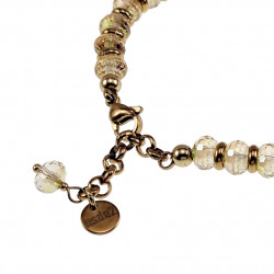19cm tot 22cm Armband Dames - Verstelbaar - Verguld RVS - Armband met Oostenrijkse Kristallen Kralen