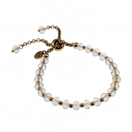 Verguld RVS Armband met Oostenrijkse Kristallen - Schuifsluiting