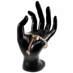 Verguld RVS Armband met Oostenrijkse Kristallen - Schuifsluiting
