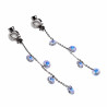 74mm Lang Gerhodineerd Oorclips met Ketting Versierd met Zirkoniastenen