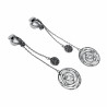 Clip-on Oorbellen Dames - Gerhodineerd - 78mm Lang Oorclips met Kettings en Hangers