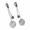 Dames - Gerhodineerd - 78mm Lang Oorclips met Kettings en Hangers