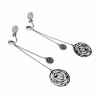 Clip-on Oorbellen Dames - Gerhodineerd - 78mm Lang Oorclips met Kettings en Hangers