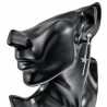 Gerhodineerd - Ster Oorclips met Staaf- en Sterbengel 69mm Lang Dames