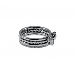 Set van Vier Ringen Dames - Gepolijst RVS - Ring met Hart - Ring met Zirkoniasteen - Ring met Strass