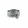 Set van Vier Ringen Dames - Gepolijst RVS - Ringen met Strass