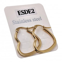 ∅25mm Oorbellen Dames - Verguld RVS - Hart Oorringen