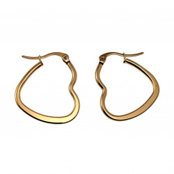 ∅25mm Oorbellen Dames - Verguld RVS - Hart Oorringen