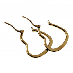 ∅25mm Oorbellen Dames - Verguld RVS - Hart Oorringen
