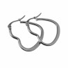 ∅25mm Oorbellen Dames - Gepolijst RVS - Hart Oorringen