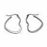 ∅25mm Oorbellen Dames - Gepolijst RVS - Hart Oorringen
