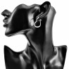 ∅25mm Oorbellen Dames - Gepolijst RVS - Hart Oorringen