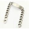 12,5mm ID-Armband van Geborstelde/Mat Roestvrij Staal