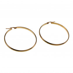 ∅50mm x 3mm Oorringen Dames - Verguld RVS - Oorbellen