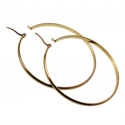 ∅60mm x 3mm Oorringen Dames - Verguld RVS - Oorbellen