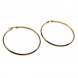 ∅60mm x 3mm Oorringen Dames - Verguld RVS - Oorbellen